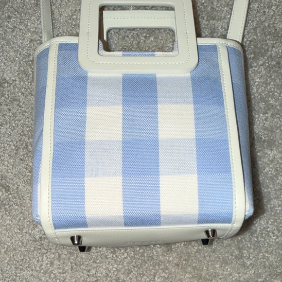 STAUD Mini Shirley Bag Sky Gingham EUC - Picture 5 of 12
